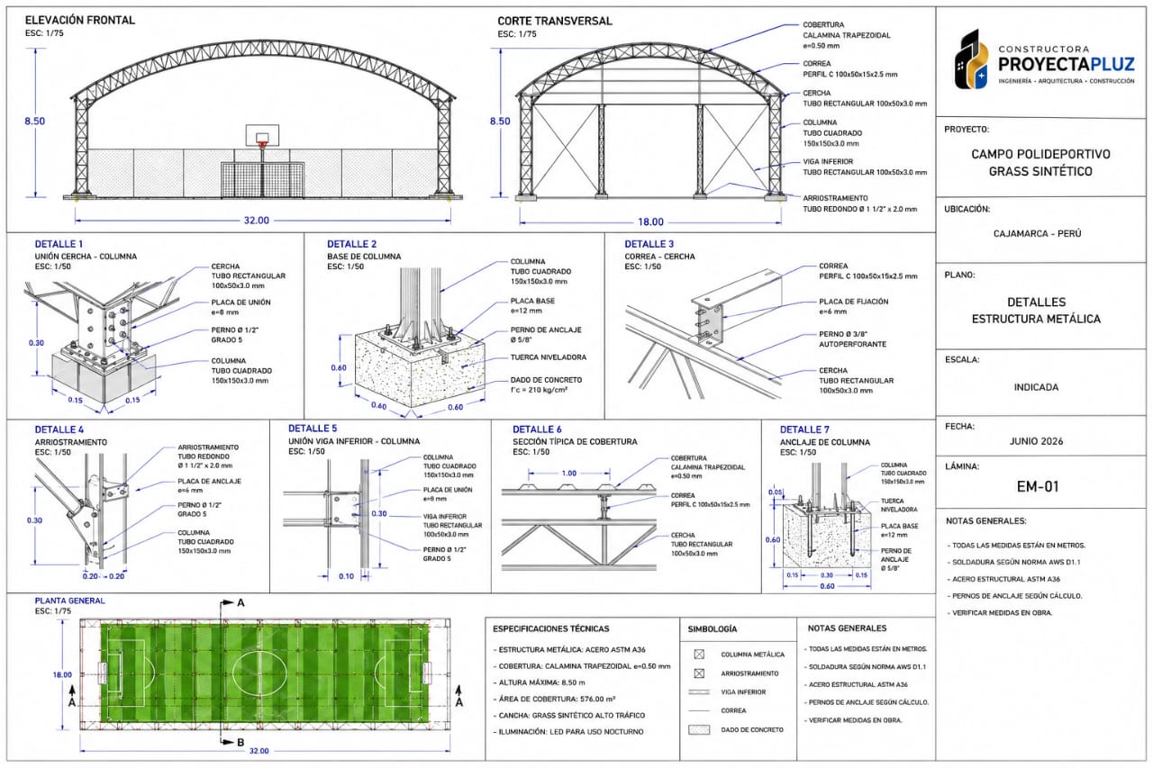 Detalles estructura metálica